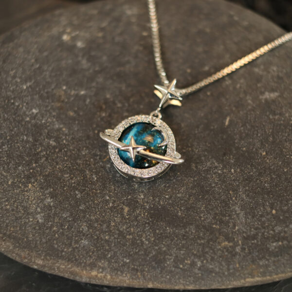 Collar Saturno Rodinado - Imagen 2