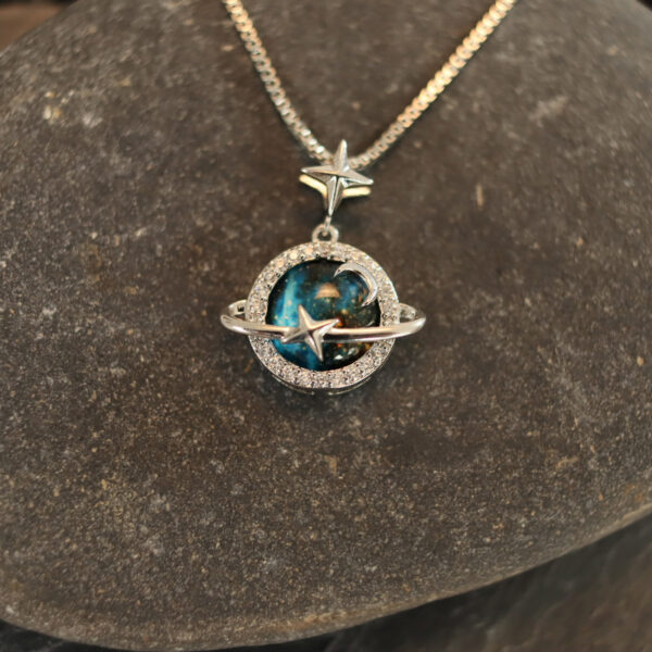 Collar Saturno Rodinado - Imagen 3