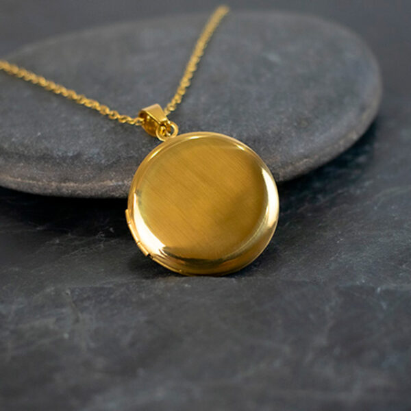Relicario Circular Dorado Personalizado