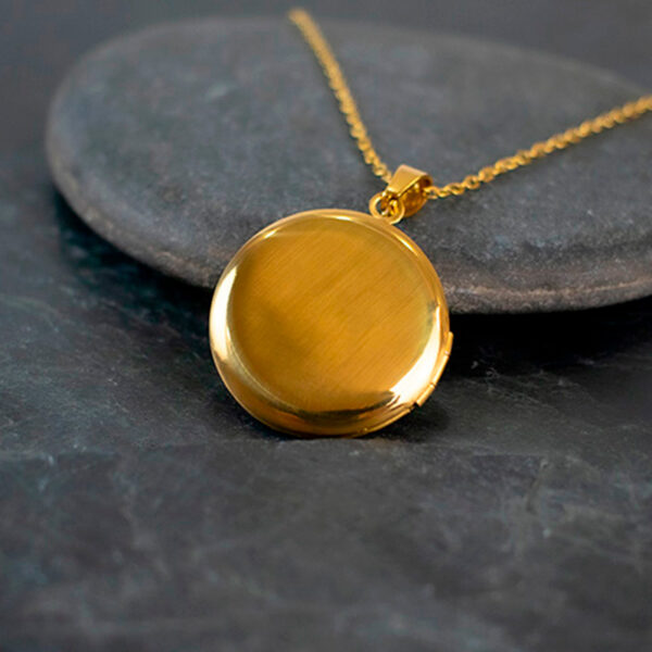 Relicario Circular Dorado Personalizado - Imagen 3