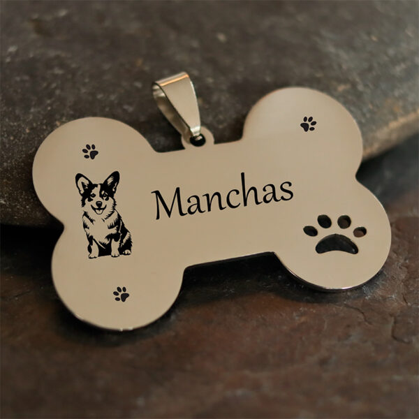 PLACA HUESO PLATEADO - Imagen 2