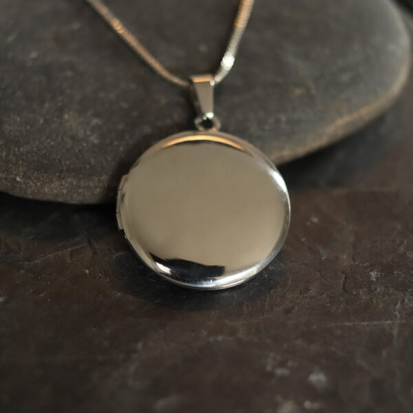 Relicario Circular Plateado Personalizado