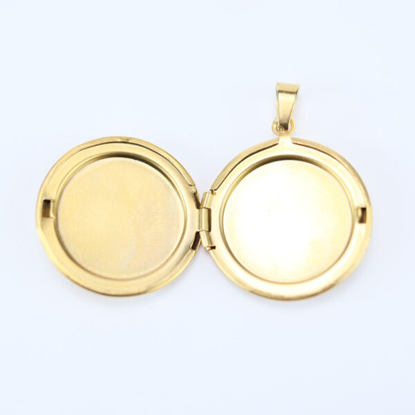 Relicario Circular Dorado Personalizado - Imagen 6
