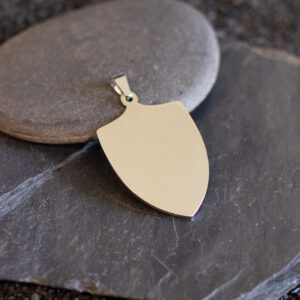 PLACA ESCUDO PLATEADO