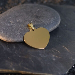 PLACA CORAZÓN DORADO